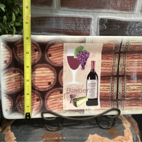 T. Limoges Design In France - Ceramic Crafted Serving Tray - Barbera Wine Cheese - Picture 6 of 9